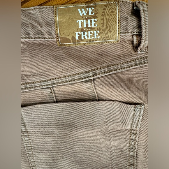 NWT Free People We the Free Brown Crvy Gia High Rise Wide Leg Size 32 - Picture 8 of 11